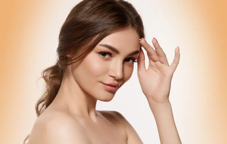 Perfect slim toned young body of brunette sensual girl, fit woman at studio. The fitness, diet, sports, plastic surgery and aesthetic cosmetology concept. Long legs.